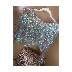 Sequin crop top